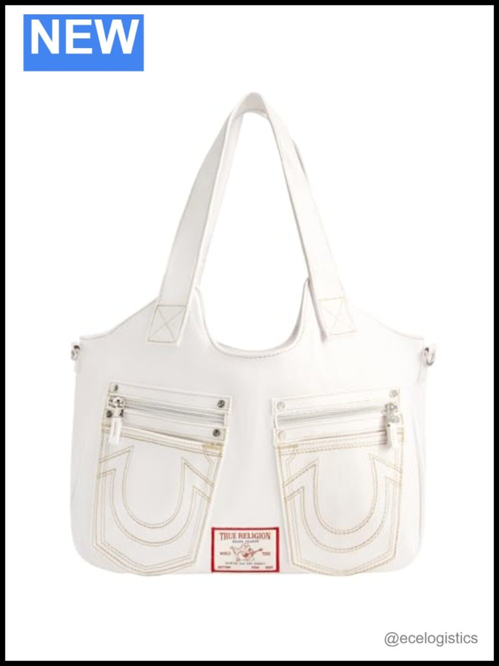 True Religion Satchel Bag Crossbody Purse with Horseshoe Logo